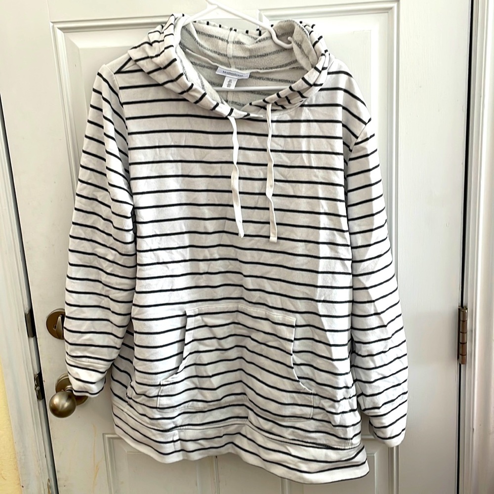 Relaxed fit striped maternity sweatshirt